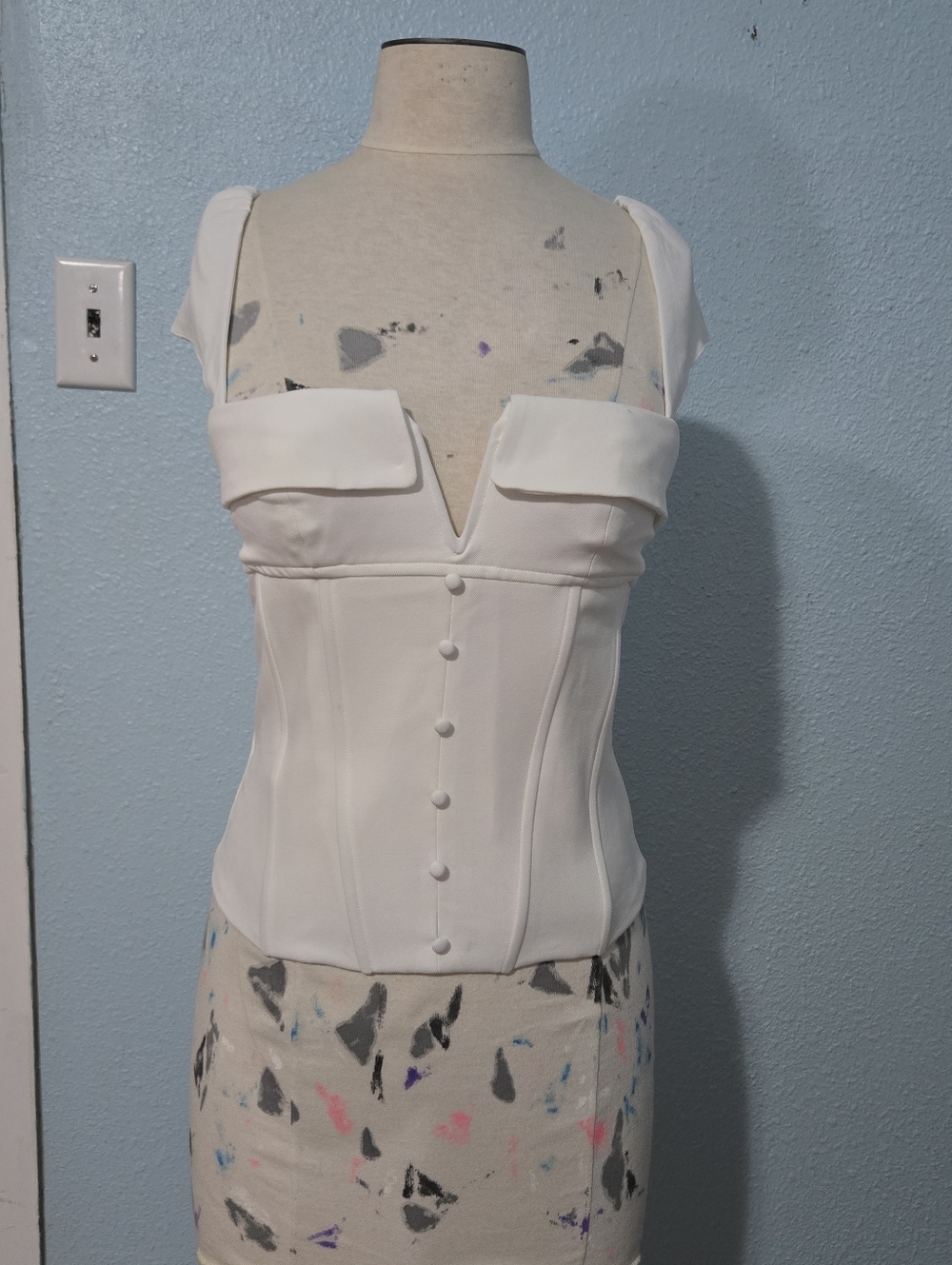 Showpo White Structured Corset Top
